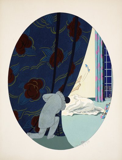 The Five Senses - Hearing, Sight, Smell, Touch and Taste, pub. Paris, 1925 by Ettore Tito